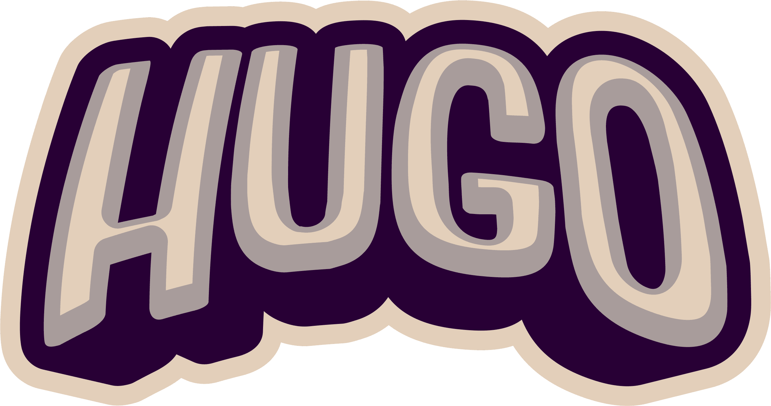 'HUGO' text